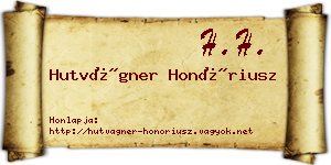 Hutvágner Honóriusz névjegykártya